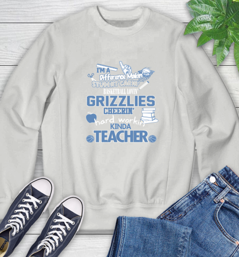 Memphis Grizzlies NBA I'm A Difference Making Student Caring Basketball Loving Kinda Teacher Sweatshirt 5