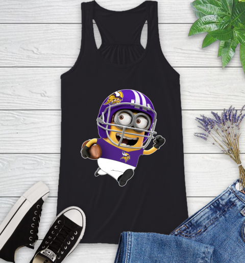 NFL Minnesota Vikings Minions Disney Football Sports Racerback Tank 2