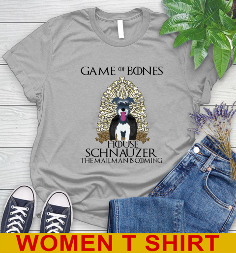 Game of bones house schnauzer dog the mailman is coming tshirt 75