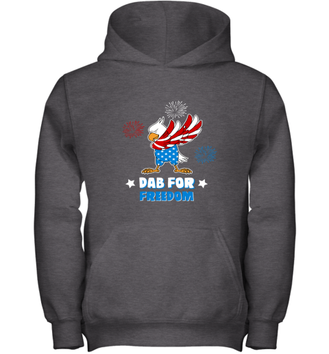 Bald Eagle American Dab For Freedom 4th Of July Youth Hoodie