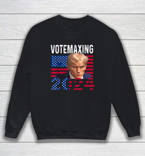 Trump Looksmax Trump Mewing VoteMaxing 2024 Funny Sweatshirt