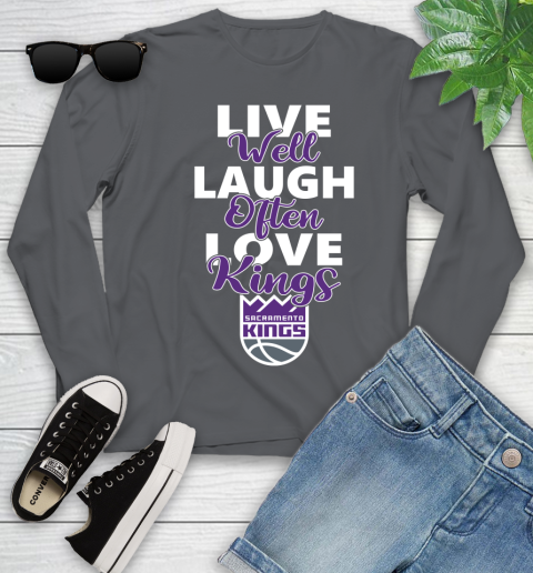 NBA Basketball Sacramento Kings Live Well Laugh Often Love Shirt Youth Long Sleeve 8