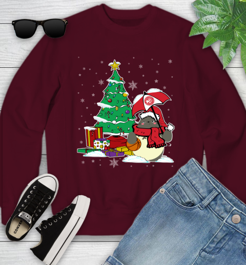 Atlanta Hawks NBA Basketball Cute Tonari No Totoro Christmas Sports Youth Sweatshirt 4