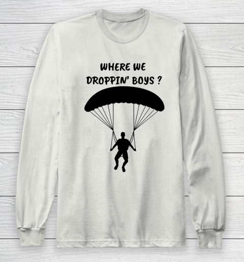Fortnite Tshirt Where we droppin Boys Long Sleeve T-Shirt 9