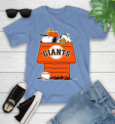 MLB San Francisco Giants Snoopy Woodstock The Peanuts Movie Baseball T Shirt_000 Youth T-Shirt 11