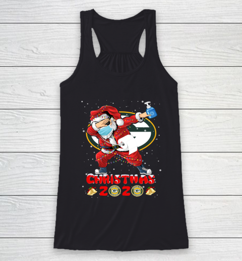 Green Bay Packers Funny Santa Claus Dabbing Christmas 2020 NFL Racerback Tank