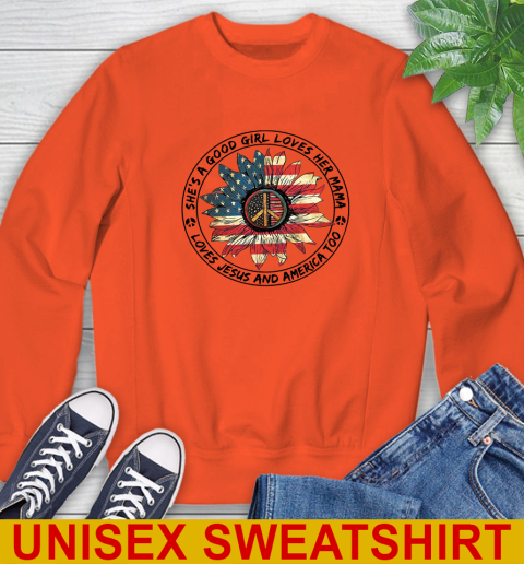 America sunflower she's a good girl loves her mama shirt 26