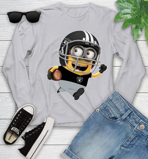 NFL Oakland Raiders Minions Disney Football Sports Youth Long Sleeve 5