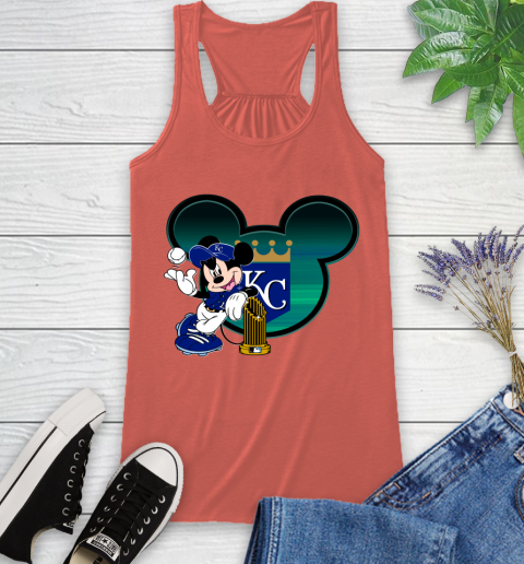 MLB Kansas City Royals The Commissioner's Trophy Mickey Mouse Disney Racerback Tank 4