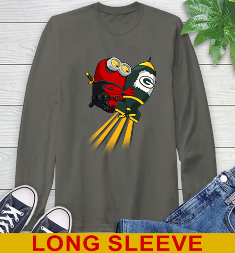NFL Football Green Bay Packers Deadpool Minion Marvel Shirt Long Sleeve T-Shirt 10
