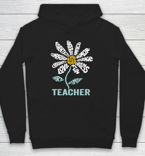 Life is good Teacher Daisy T shirt Teach School Sunflower Hoodie