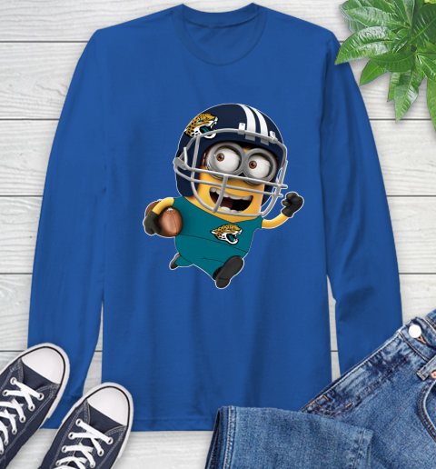 NFL Jacksonville Jaguars Minions Disney Football Sports Long Sleeve T-Shirt 9