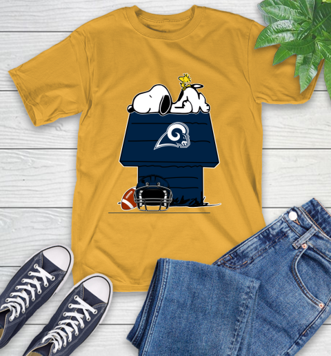Los Angeles Rams NFL Football Snoopy Woodstock The Peanuts Movie T-Shirt 3