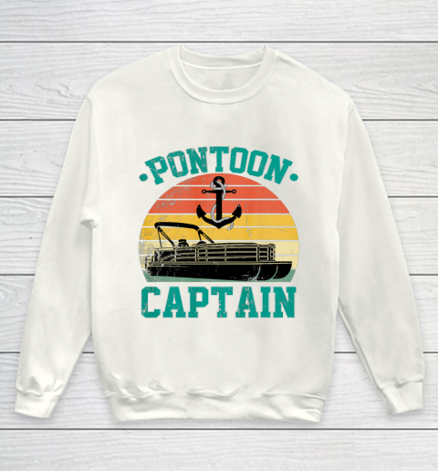 Pontoon Captain Funny Boaters Or Boat Driving Lovers Youth Sweatshirt