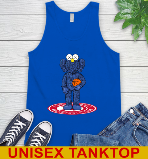 NBA Basketball Atlanta Hawks Kaws Bff Blue Figure Shirt Tank Top 5