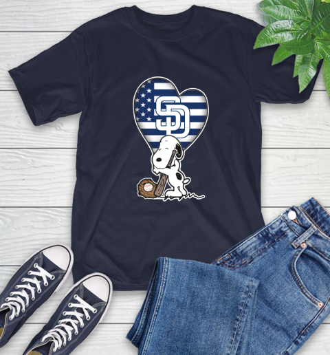 San Diego Padres MLB Baseball The Peanuts Movie Adorable Snoopy T-Shirt 4