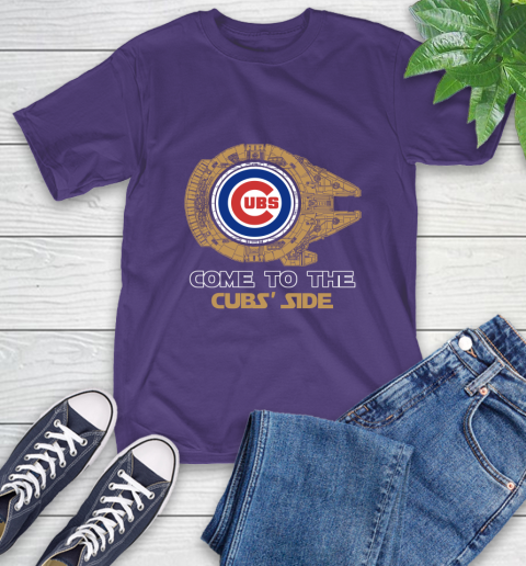 MLB Come To The Chicago Cubs Side Star Wars Baseball Sports T-Shirt 5