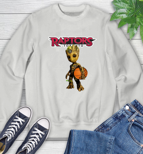 Toronto Raptors NBA Basketball Groot Marvel Guardians Of The Galaxy Sweatshirt 5