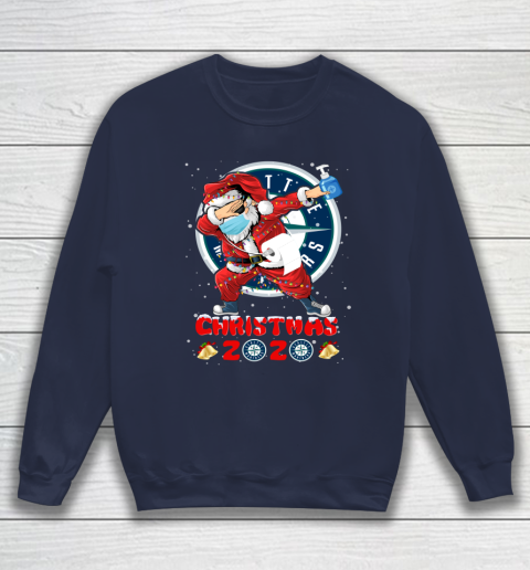 Seattle Mariners Funny Santa Claus Dabbing Christmas 2020 MLB Sweatshirt 2