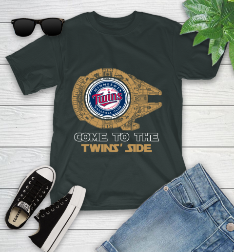 MLB Come To The Minnesota Twins Side Star Wars Baseball Sports Youth T-Shirt 6