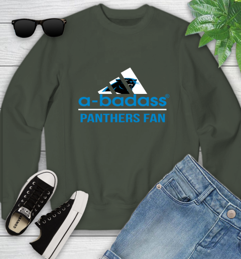 Carolina Panthers NFL Football A Badass Adidas Adoring Fan Sports Youth Sweatshirt 9