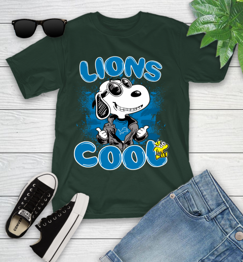 NFL Football Detroit Lions Cool Snoopy Shirt Youth T-Shirt 4