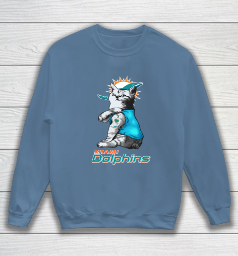 NFL Football My Cat Loves Miami Dolphins Sweatshirt 6