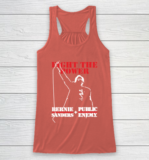 Fight The Power Bernie Sanders Public Enemy Racerback Tank 3