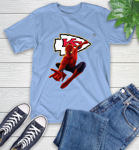 NFL Spider Man Avengers Endgame Football Kansas City Chiefs T-Shirt 11