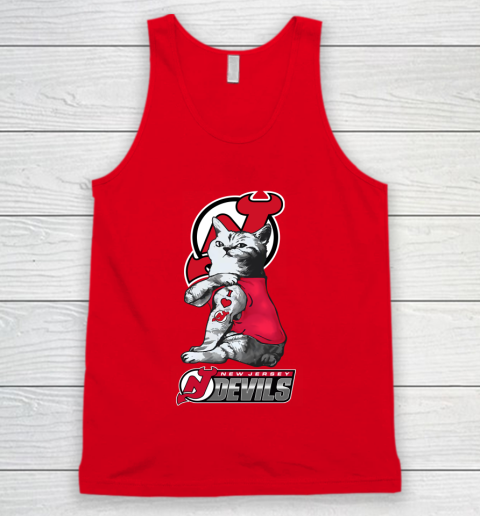 NHL My Cat Loves New Jersey Devils Hockey Tank Top 5