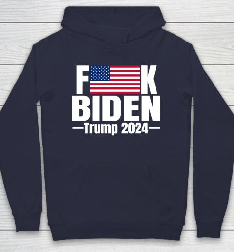 Fuck Biden American Flag Trump 2024 Hoodie 2