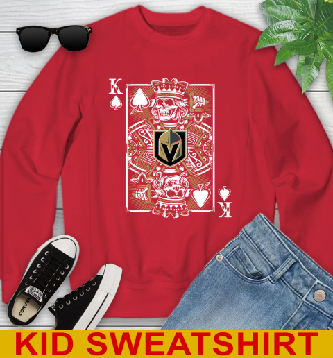 Vegas Golden Knights NHL Hockey The King Of Spades Death Cards Shirt Youth Sweatshirt 7