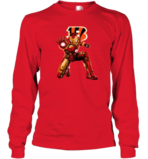 NFL Iron Man Cincinnati Bengals Long Sleeve T-Shirt - Rookbrand