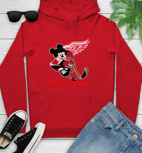 NHL Detroit Red Wings Mickey Mouse Disney Hockey T Shirt Youth Hoodie 11