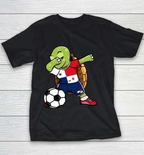 Dabbing Turtle Panama Soccer Fans Jersey Panamanian Football Youth T-Shirt