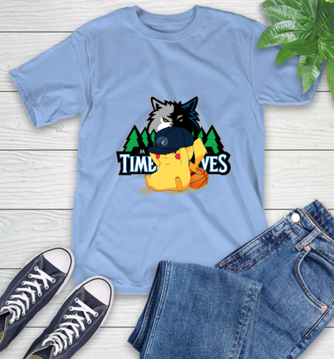 NBA Pikachu Basketball Sports Minnesota Timberwolves T-Shirt 11