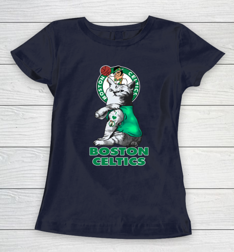 NBA Basketball My Cat Loves Boston Celtics Women's T-Shirt 2