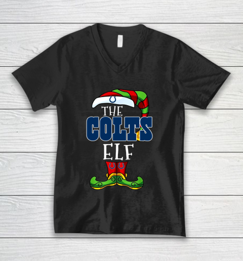 Indianapolis Colts Christmas ELF Funny NFL V Neck T Shirt Tee For Sports