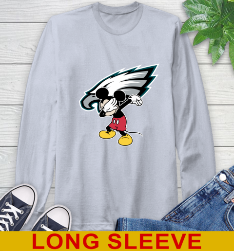 Philadelphia Eagles NFL Football Dabbing Mickey Disney Sports Long Sleeve T-Shirt 6