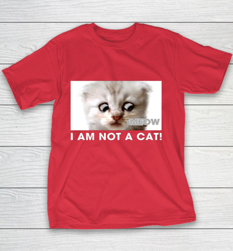 I am not a cat shirt funny video zoom call cat Youth T-Shirt 7