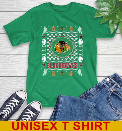 Chicago Blackhawks Merry Christmas NHL Hockey Loyal Fan T-Shirt 7