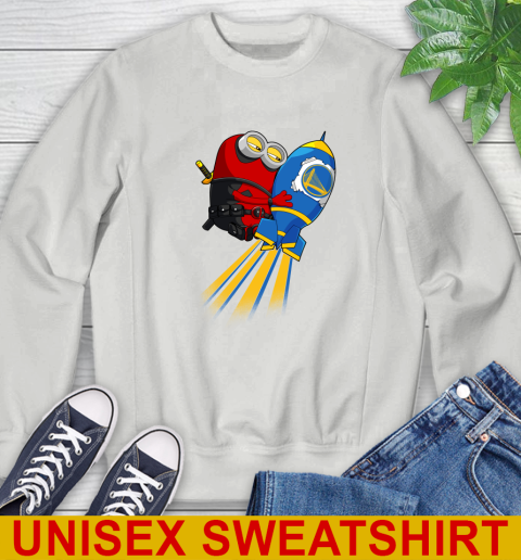 NBA Basketball Golden State Warriors Deadpool Minion Marvel Shirt Sweatshirt 5