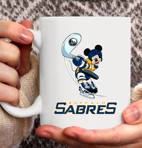 NHL Hockey Buffalo Sabres Cheerful Mickey Mouse Shirt Ceramic Mug 15oz 2