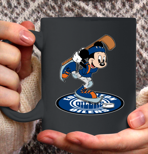 NHL Hockey Edmonton Oilers Cheerful Mickey Disney Shirt Ceramic Mug 11oz