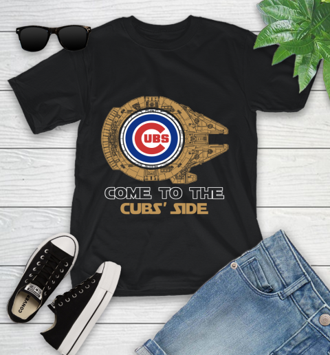 MLB Come To The Chicago Cubs Side Star Wars Baseball Sports Youth T-Shirt