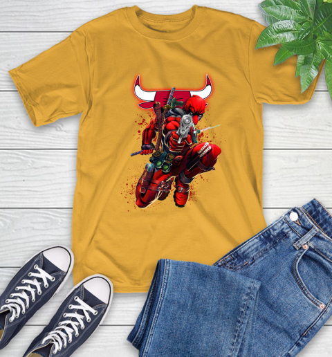 NBA Deadpool Marvel Comics Sports Basketball Chicago Bulls T-Shirt 3