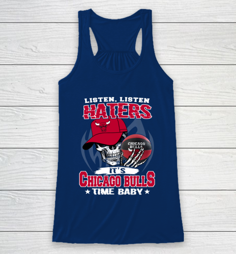Listen Haters It is BULLS Time Baby NBA Racerback Tank 6