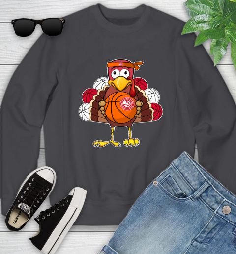 Atlanta Hawks Turkey thanksgiving day Youth Sweatshirt 6