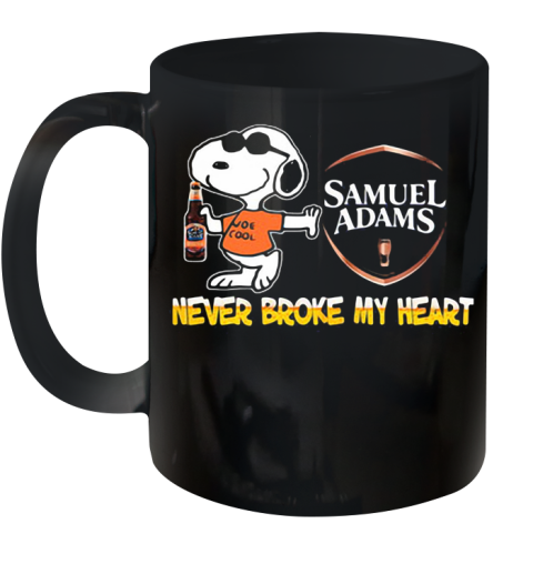 Snoopy Samuel Adams Beer Never Broke My Heart Ceramic Mug 11oz
