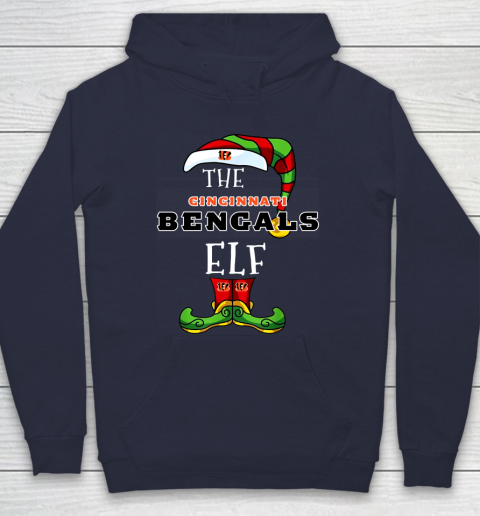 Cincinnati Bengals Christmas ELF Funny NFL Hoodie 2